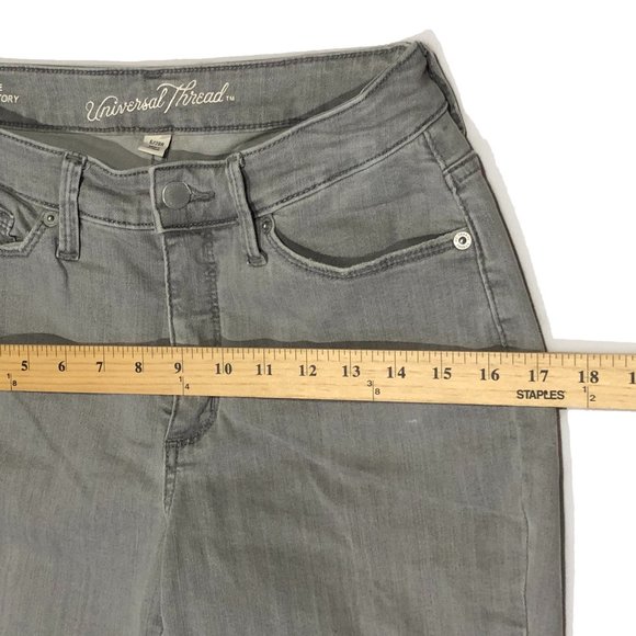 Universal Thread Womens Size 6 Light Gray High-Rise Skinny Jeans - Picture 4 of 11